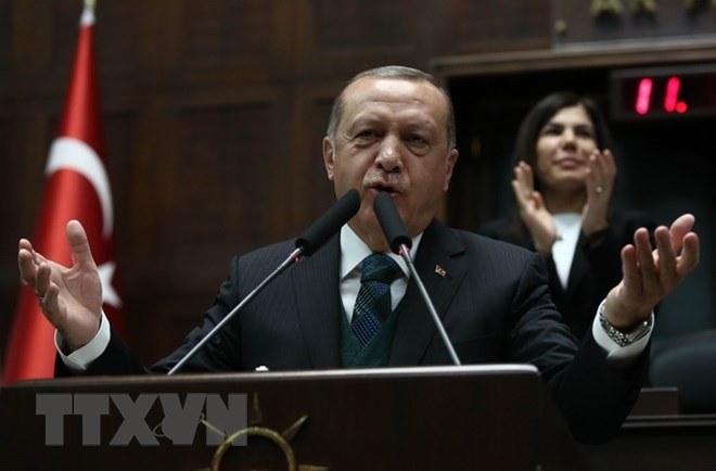 Tổng thống Thổ Nhĩ Kỳ Recep Tayyip Erdogan. (Nguồn: AFP/TTXVN)