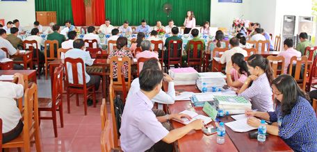 Đoàn khảo sát làm việc tại xã Trung Ngãi 