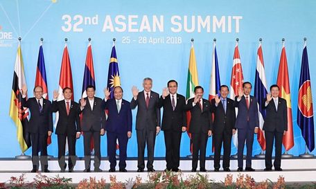 Các trưởng đoàn tham dự Hội nghị cấp cao ASEAN. (Ảnh: Thống Nhất/TTXVN)