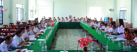 Đoàn phúc tra làm việc tại xã Ngãi Tứ.