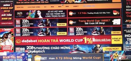 Trên các trang mạng, nhà cái “khuyến mãi” để thu hút tham gia cá cược.