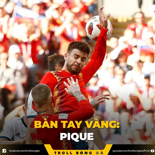 Pha bóng chạm tay Gerrard Pique khiến Tây Ban Nha bị thổi phạt đền, hòa Nga 1-1 rồi bị loại sau loạt 