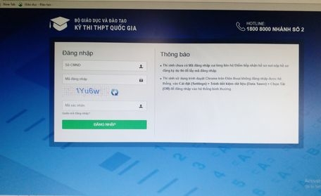 Thí sinh tự dùng chứng minh nhân dân và mật khẩu của mình để thay đổi nguyện vọng trực tuyến.