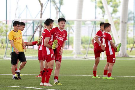  Văn Quyết thay Xuân Trường làm thủ quân Olympic Việt Nam - Ảnh: Gia Hưng