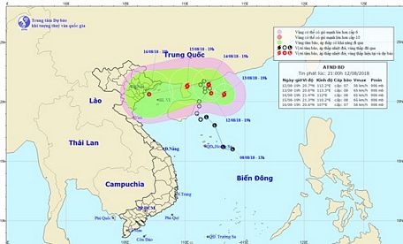  Ảnh: Trung tâm Dự báo khí tượng - thủy văn quốc gia