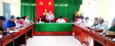 Đoàn làm việc tại UBND xã An Bình.