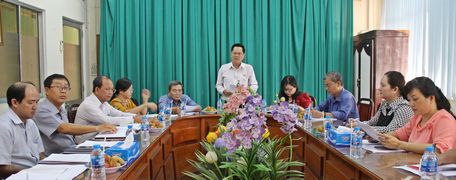 Đoàn giám sát làm việc tại Sở Tài nguyên Môi trường  tỉnh.