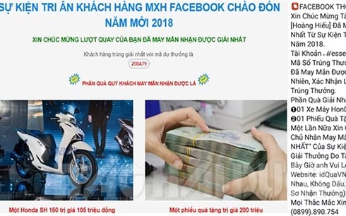 Những tin nhắn lừa đảo trúng thưởng