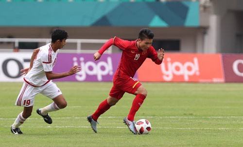 Quang Hải (phải) góp công lớn trong chiến tích của U23 Việt Nam, Olympic Việt Nam và CLB Hà Nội. Ảnh: ANH ĐỨC