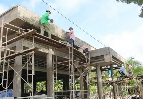 Xã Trung Ngãi đang đẩy nhanh tiến độ thi công các công trình để kịp về đích.