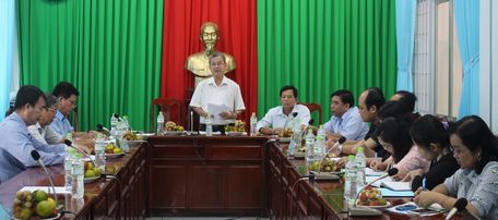 Đoàn làm việc tại Sở Nông nghiệp và PTNT tỉnh.