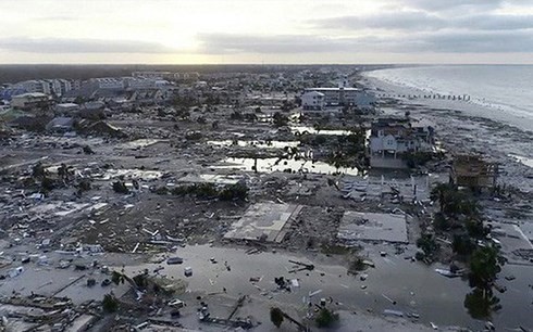 Bão Michael đổ bộ vào Florida (Mỹ) với sức gió 250 km/h. (Ảnh: AP)