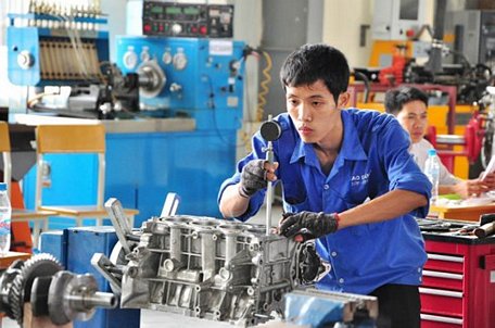 Theo mô hình đào tạo 9+, học hết THCS, học sinh được học tiếp lên Trung cấp, Cao đẳng, đại học. (Ảnh: KT)