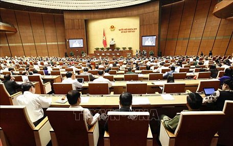 Toàn cảnh phiên họp Kỳ họp thứ sáu, Quốc hội khóa XIV (Sáng 27/10/2018). Ảnh: Văn Điệp/TTXVN