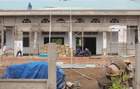 Xã Lộc Hòa cần đẩy nhanh tiến độ thi công các công trình.