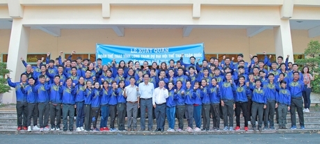  Lãnh đạo Sở Văn hóa, Thể thao và Du lịch tỉnh cùng đoàn VĐV tỉnh Vĩnh Long trước lúc lên đường dự Đại hội Thể thao toàn quốc lần 8- 2018.