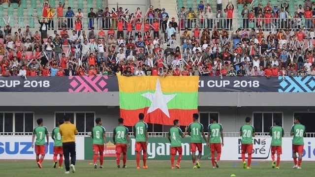 Tuyển Myanmar khởi đầu thuận lợi tại AFF Cup 2018 cũng khiến nhu cầu vé của người hâm mộ nước này tăng mạnh trước thềm trận đấu quan trọng gặp tuyển Việt Nam vào ngày 20/11 tới. (Ảnh: AFF Suzuki Cup 2018)