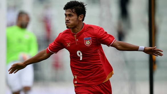 Aung Thu là cầu thủ nổi tiếng nhất của tuyển Myanmar tại AFF Cup 2018 - Ảnh: TRUEID