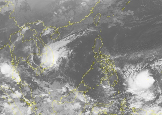 Ảnh mây vệ tinh. (Nguồn: nchmf.gov.vn)