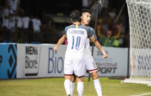 Patrick Reichelt là người đầu tiên ghi bàn vào lưới ĐT Việt Nam ở AFF Cup 2018. (Ảnh: Fox Sports Asia)