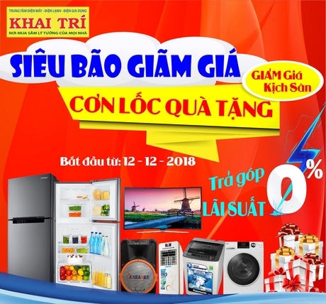 Chương trình “siêu bão giảm giá” bắt đầu từ 12/12/2018.