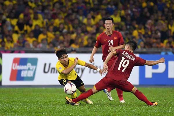 Tiền vệ Quang Hải như thường lệ vẫn thi đấu rất nổi bật ở trận này. (Ảnh: AFF)