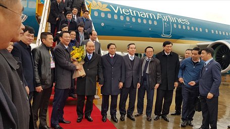  Lãnh đạo tỉnh Quảng Ninh chụp ảnh cùng Thủ tướng Nguyễn Xuân Phúc và các Ủy viên Bộ chính trị: Phạm Minh Chính - Trưởng Ban tổ chức Trung ương và Nguyễn Văn Bình - Trưởng Ban kinh tế Trung ương. Ảnh: Nguyễn Hùng