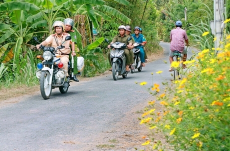 Đường nông thôn ở xã Xuân Hiệp (Trà Ôn) hôm nay.Ảnh: DƯƠNG THU