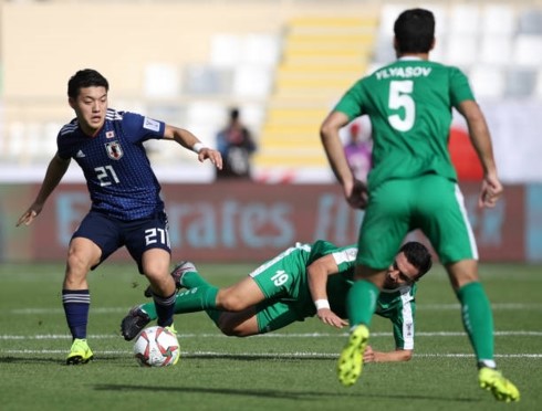 ĐT Nhật Bản xuất sắc ngược dòng Turkmenistan với tỷ số 3-2. (Ảnh: Getty)