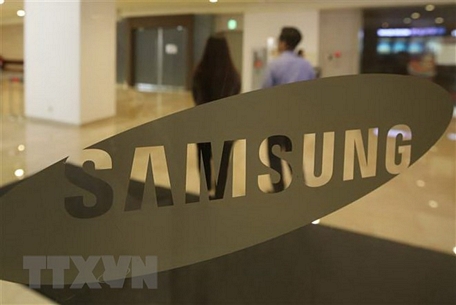 Biểu tượng Samsung tại trụ sở ở thủ đô Seoul, Hàn Quốc ngày 5/10/2018. (Nguồn: Yonhap/TTXVN)