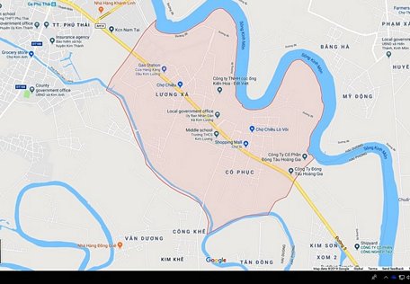 Địa điểm khoanh đỏ, nơi xảy ra vụ tai nạn (Ảnh: Google Maps)