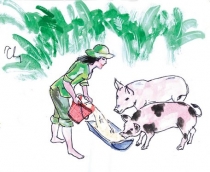 Năm Hợi kể chuyện nuôi heo trong vùng kháng chiến
