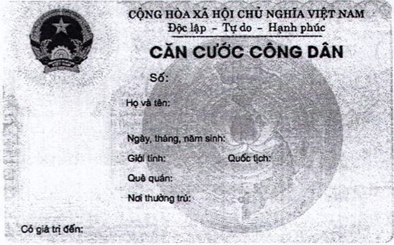Mặt trước thẻ