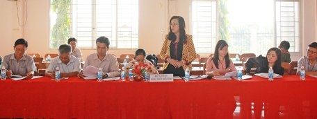 Đoàn khảo sát làm việc tại xã Bình Ninh.