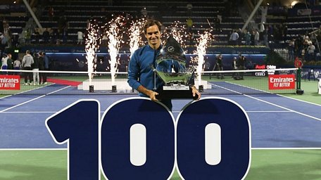  Federer cán mốc 100 danh hiệu ATP. (Nguồn: EPA)