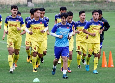 Đội tuyển U-23 VN nỗ lực chuẩn bị cho vòng loại U-23 châu Á 2020- Ảnh: NAM KHÁNH