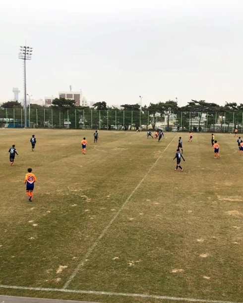 Trận đấu tập giữa Incheon United và Cyber Hankuk. (Ảnh: All About IUFC)