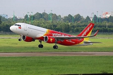 Máy bay của hãng hàng không Vietjet. (Ảnh: Vietjet cung cấp)