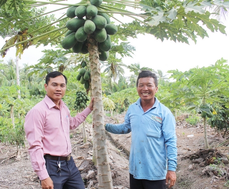 Xã Long An đang vận động người dân chuyển đổi mô hình sản xuất có hiệu quả để nâng cao thu nhập.