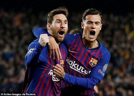 Messi và Coutinho cùng ghi bàn giúp Barcelona hạ M.U.