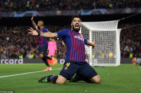 Suarez giữ đúng lời hứa, đó là sẽ ăn mừng cuồng nhiệt khi ghi bàn vào lưới đội bóng cũ (Ảnh: Getty).