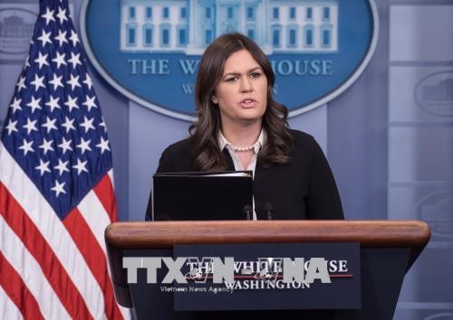 Người phát ngôn Nhà Trắng Sarah Sanders. Ảnh: AFP/TTXVN