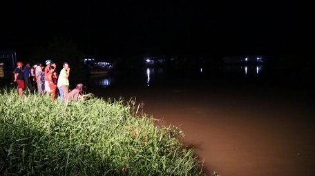 Hiện trường nơi bé trai bị đuối nước.