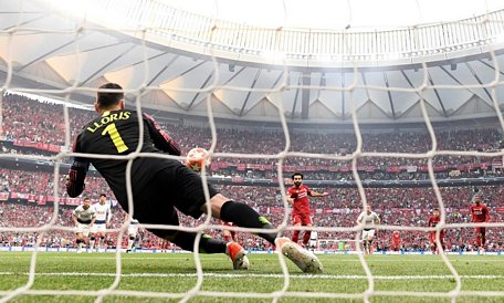 Salah mở tỷ số cho Liverpool ở ngay phút thứ 2 của trận đấu. (Nguồn: Getty Images)