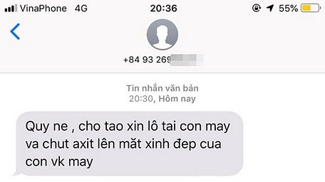 Những tin nhắn uy hiếp gia đình chị Phương