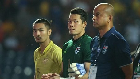   Các cầu thủ Thái Lan buồn bã sau thất bại. (Nguồn: Siam Sports)