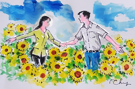 Tranh minh họa: Trần Thắng (TP Vĩnh Long)