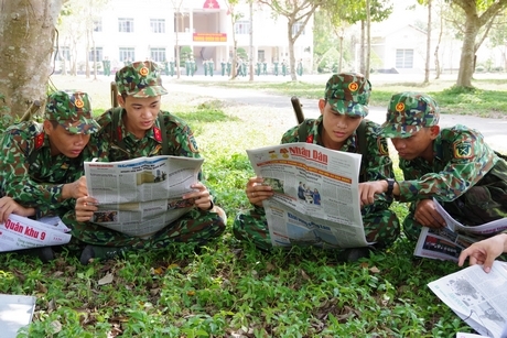 Các đơn vị nhận quân luôn tạo điều kiện tốt nhất về vật chất và tinh thần để chiến sĩ mới an tâm thực hiện nhiệm vụ.