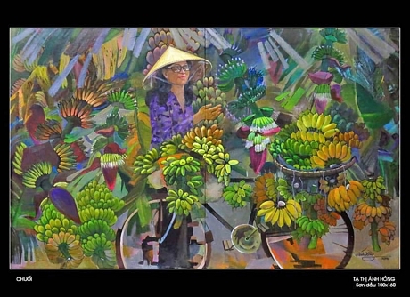 Tranh sơn dầu “Chuối”.