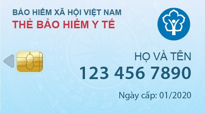 Mẫu thẻ BHYT điện tử. Ảnh: TK